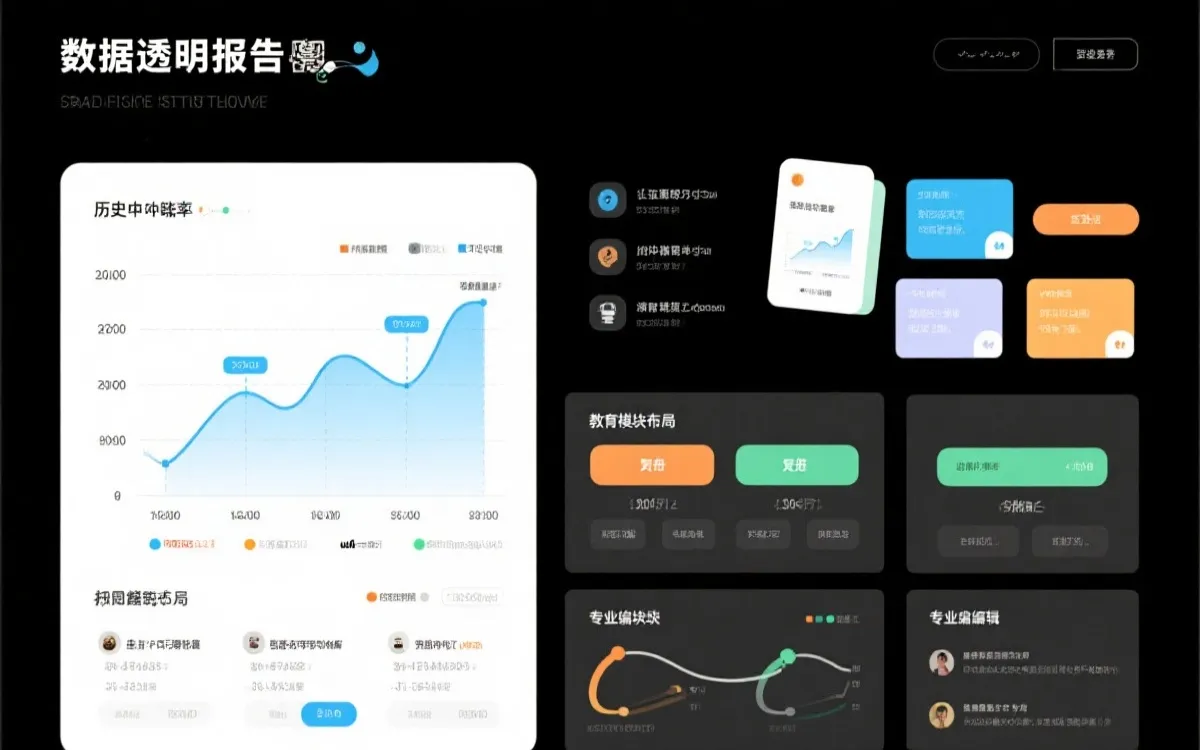 负责任预测平台的命中率透明报告与概率区间可视化概念图